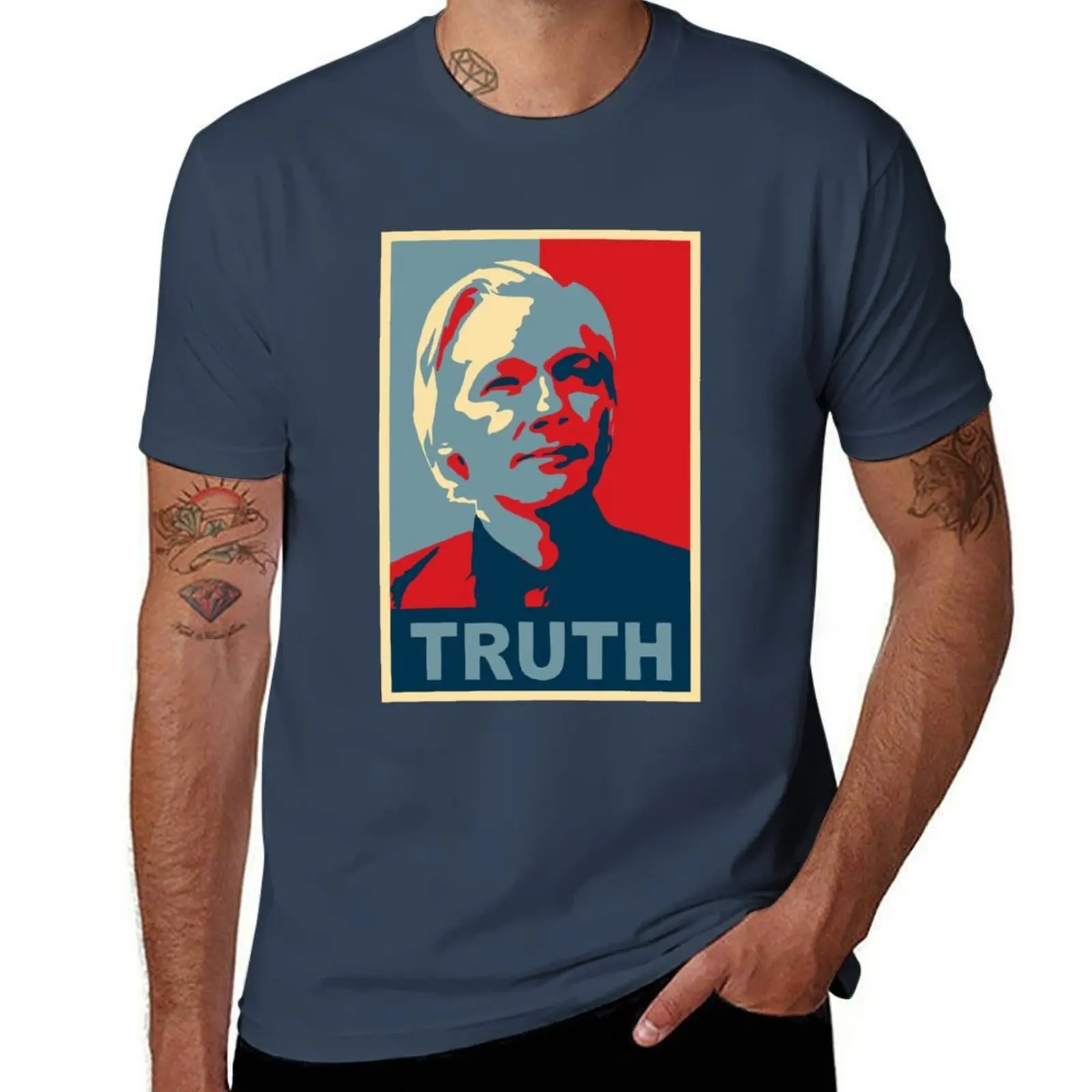 T-shirt TRUTH, Julian Assange, T-shirt décontracté à manches courtes en coton