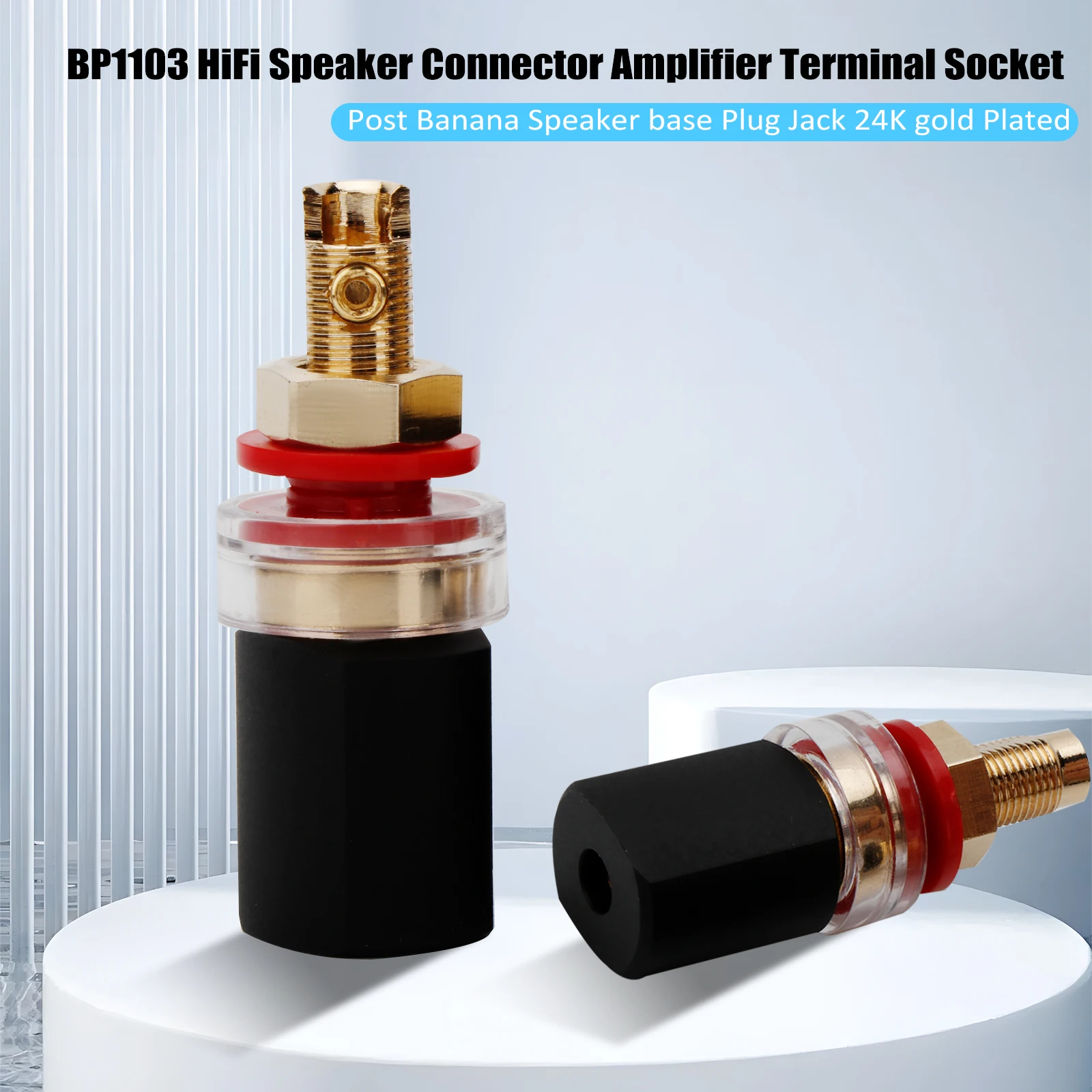 BP1105 High-Fidelity Gold-Plated Nickel-Plated Binding Post Speaker Connector for Audiophiles - Versatile HiFi Amplifier & Speak