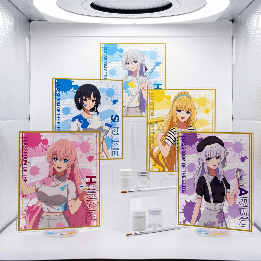 Anime Classroom of the Elite COTE 15cm Acrylic Stand Honami Suzune Kei Hiyori Arisu Paint Splash Desktop Ornament Gift Keychain