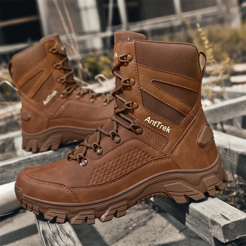 

Professional Outdoor Mens Combat Boots Wear Resistant Hiking Boots Mens Men Brand Training Shoes High Top Mountain Trekking Shoe