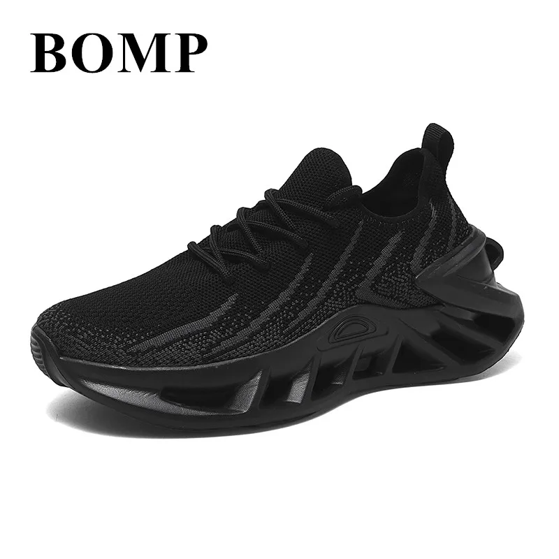 

Black Running Shoes Men Sneakers Outdoor Breathable Knit Socks Shoes For Men Light Blade Sports Shoes Man zapatillas de correr