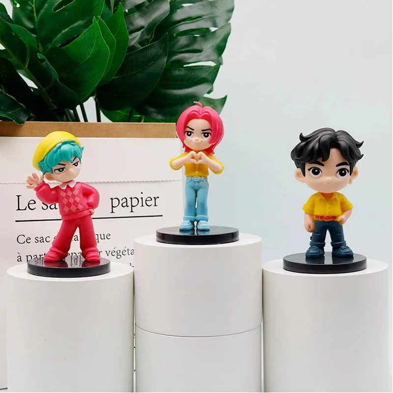 Kpop الساحرة هنتر مجموعة عمل أرقام لعبة عروسة كارتون النمر الغراب رومي زوي الطرفية غاشابون دمية حلية نموذج