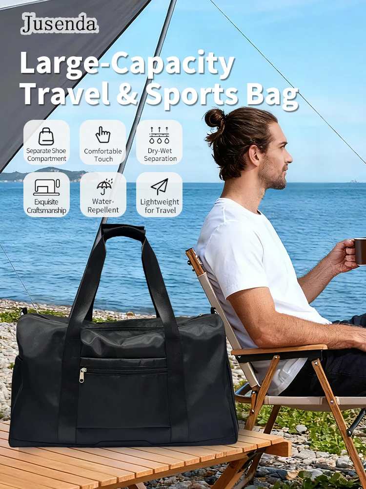 

Jusenda Original New Sporting Bag Yoga Bag Large Capacity Large Capacity Business Travel Bag Waterproof with Shoe Compartment