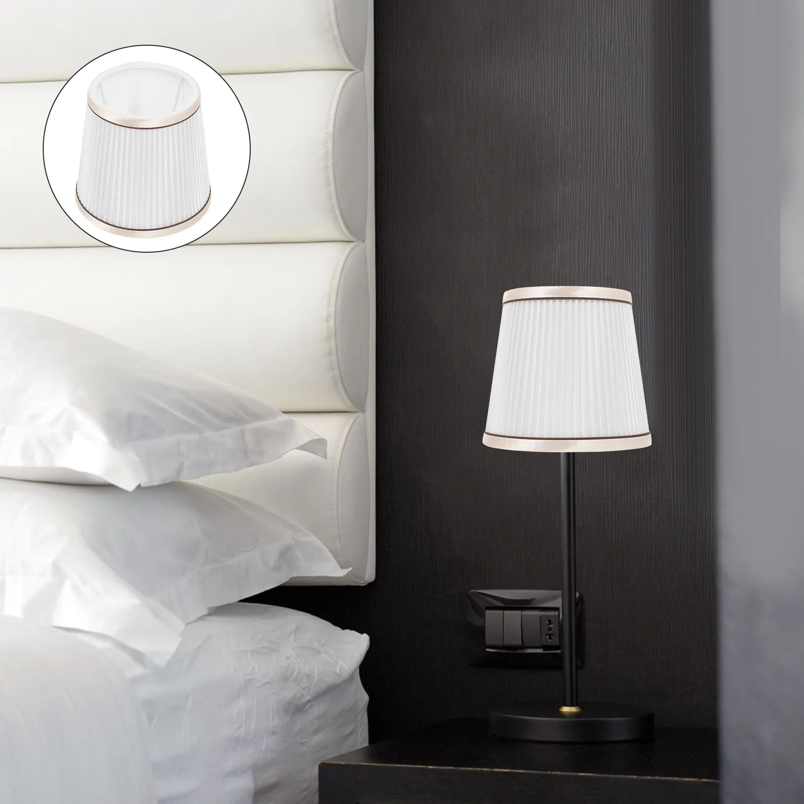 

1 шт. Стильный тканевый абажур в скандинавском и американском стиле, простая конструкция, легкая установка, теплый декоративный светильник для дома, аксессуар для лампы