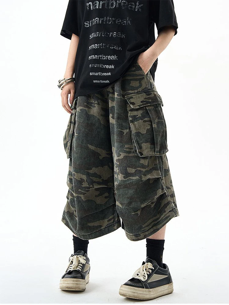 Pants Women Camouflage Design Simple All-match Vintage Ladies Pockets Classic Straight Streetwear High Waist Summer Cozy Sporty