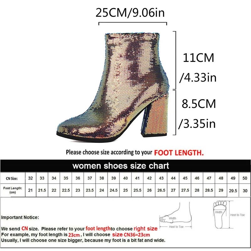 النساء فضي الذهب الترتر حذاء من الجلد عالية الكعب 2025 شتاء جديد أشار تو السيدات أحذية الحفلات النسائية بلينغ لامعة أحذية بوت قصيرة