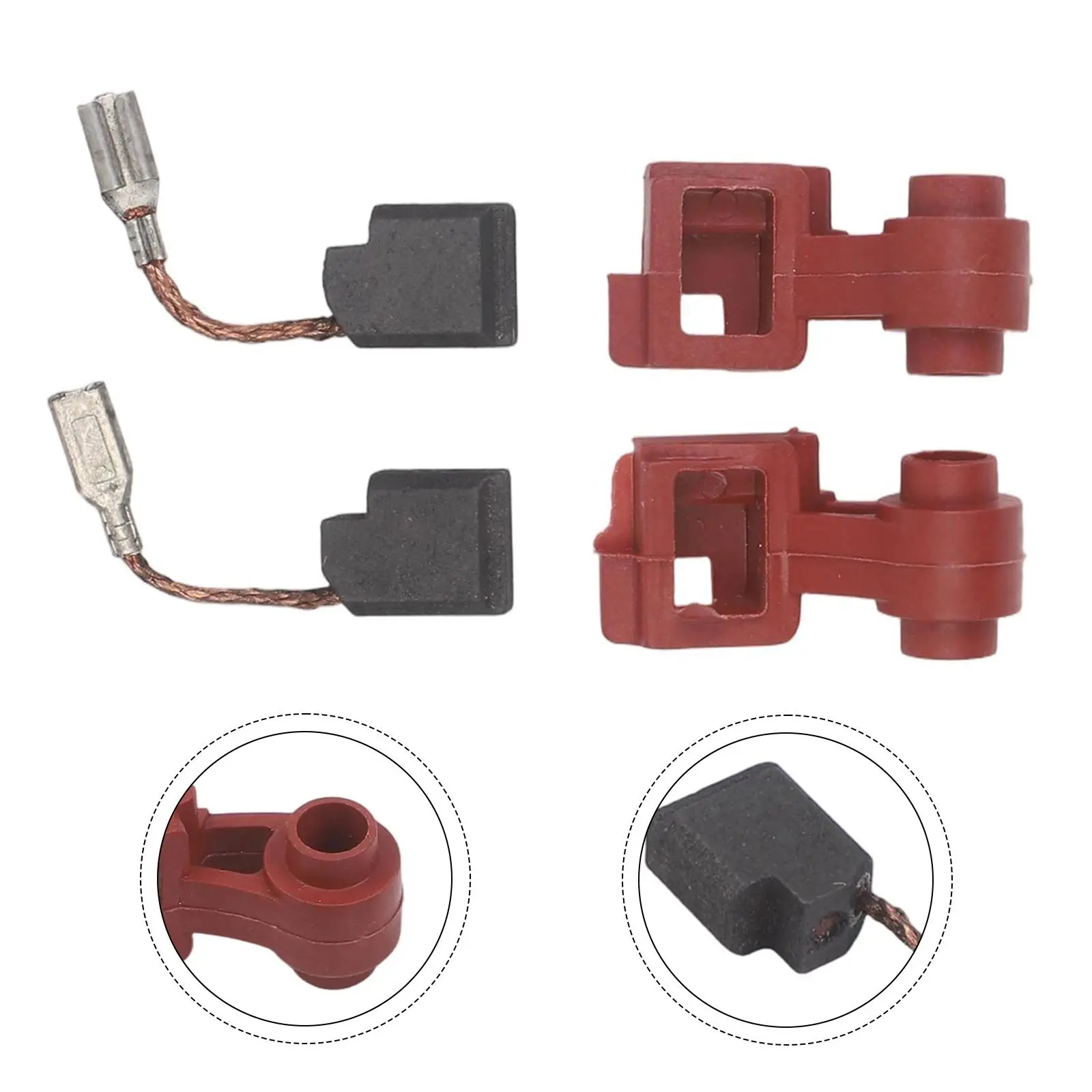 

Сменный держатель щетки двигателя шлифовальной машины 65091601, 64874300 для D28402 D28111 D28110, 2 щетки и 2 угольные щетки