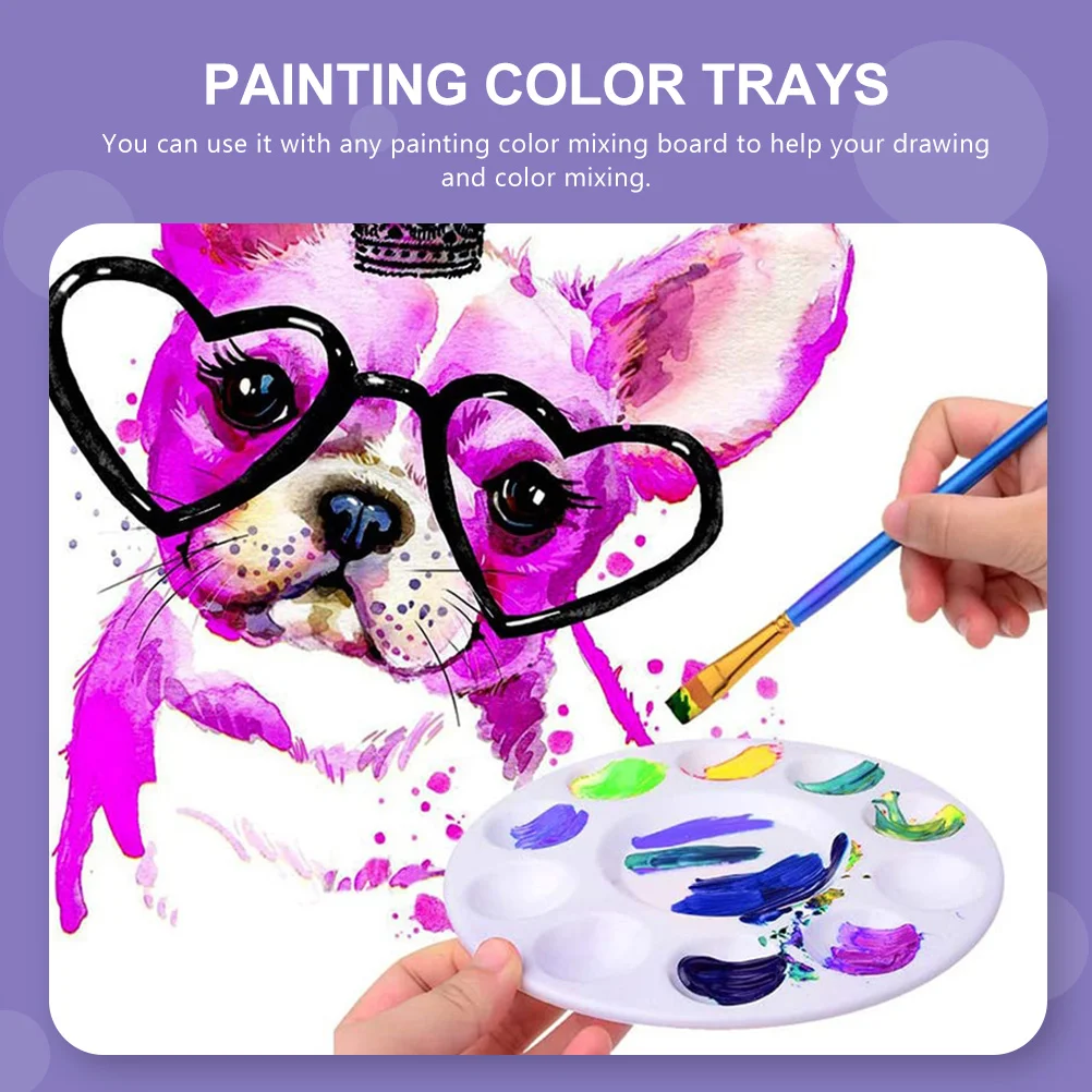 15 Pcs 11 Palettes Multi-grid Color Mix Plate Pigment Mixing Tray Dog Painting Trays Fixing Plastic Student