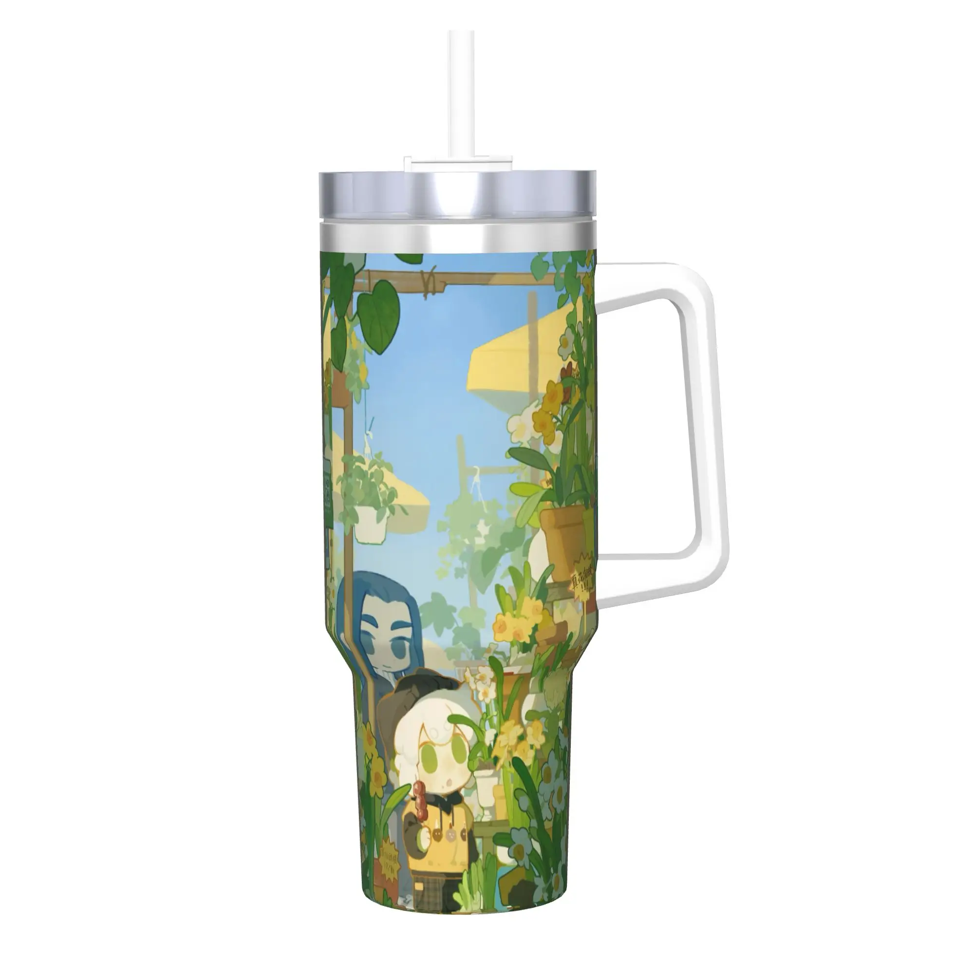 Stainless Steel Tumbler Kawaii Anime LUOXIAOHEIs Thermal Mug  Keep Heat Hot Drinks Car Mugs Travel Water Bottle