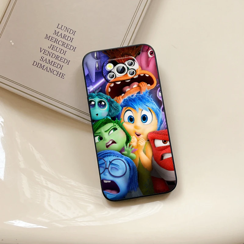 Disney Inside Out 2 Joy Cute For Xiaomi Mi Poco F5 F4 F3 X6 X5 X4 X3 M6 M5 M5S M4 M3 C65 Pro GT NFC 5G Black TPU Phone Case