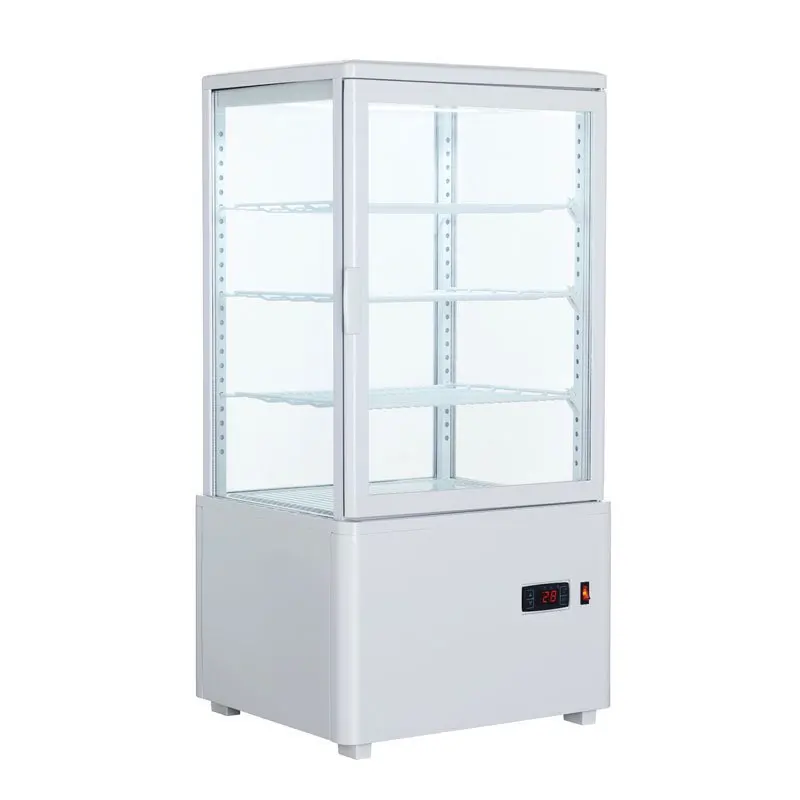 78L Four Side Glass Refrigerator,Beverage Beer Food Display Cabinet,Freezer,Vertical Freshness Cabinet