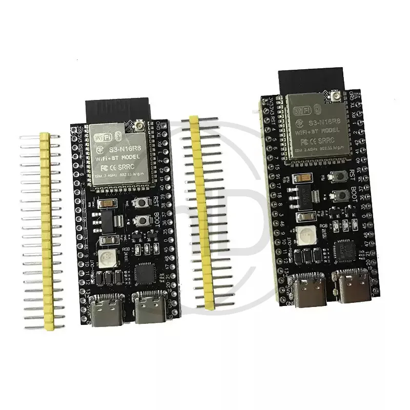 

2 шт. отладочные платы ESP32-S3 со встроенным модулем S3-N16R8, обучающая плата для голосового чата AI-робота Shrimp Brother Xiaozhi