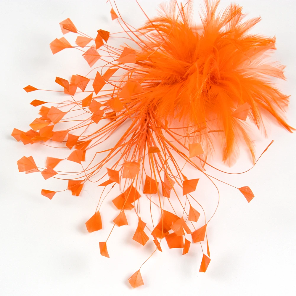 Vintage Feder-Blumen-Kopfschmuck Fascinator Stirnband mit Imitationsperlen Kleiner Zylinderhut Extravaganter Haarreif für Partys