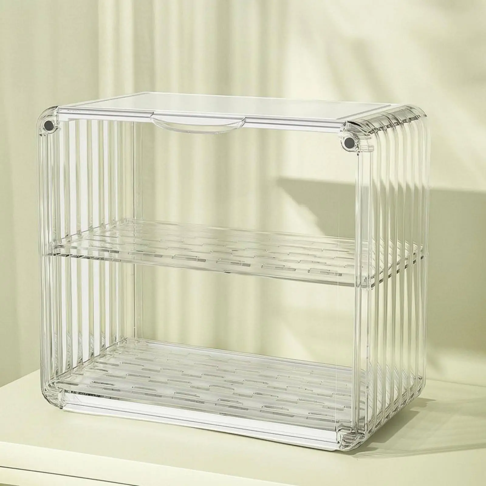 2-Tier Cup Rack Transparent Draining Cup Stand Accessible Front Front