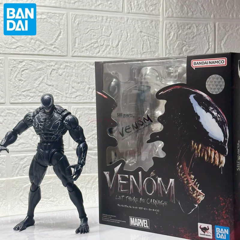 In Stock Bandai Original box S.H.Figuarts Venom Let ThereBe Carnage Venom  Anime Action Figure Finished Model Kit Toy Gift