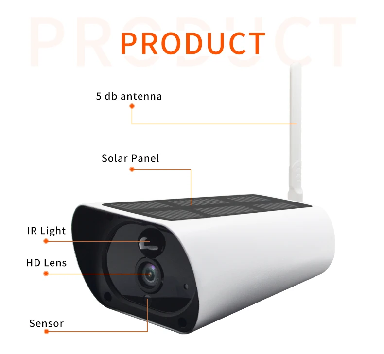 كاميرا واي فاي تعمل بالطاقة الشمسية ببطاقة SIM 1080P4G #3