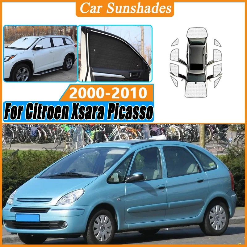 For Citroen Xsara Picasso 2000-2010 Car Sunshades Fully Enclosed Window Sun Visors Sun Protection Heat Protector Auto Accessorie