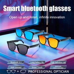 CLLOIO Smart Prescription Glasses Men Myopia Polarized Sunglasses Women Anti Blue Ray Reading Glasses IPX4 Bluetooth Phone Call