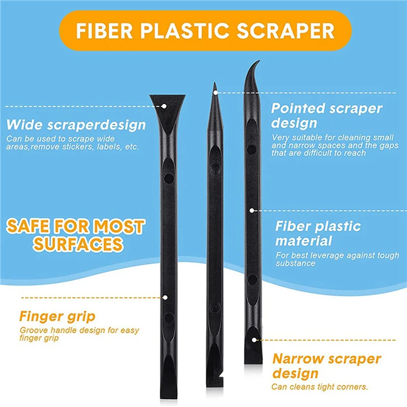 

B50B-27 Pcs Plastic Scraper Tool Scratch Free Plastic Scraper Cleaning Pen Shaped Scraper Tool Multipurpose Label Scraper