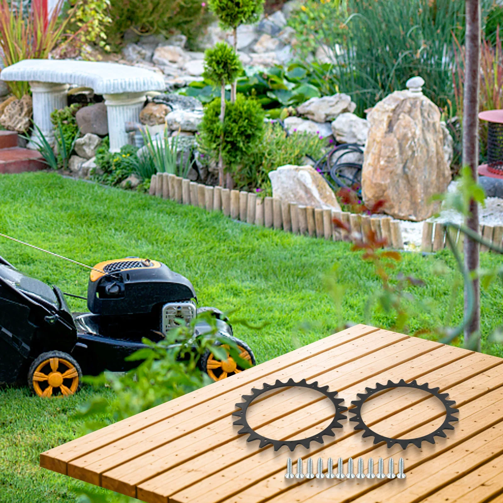 Противоскользящие шипы Робот-косилка Тяга Уход за садом Техническое обслуживание газона Черная устойчивость к ржавчине Легко установить Длительный срок службы