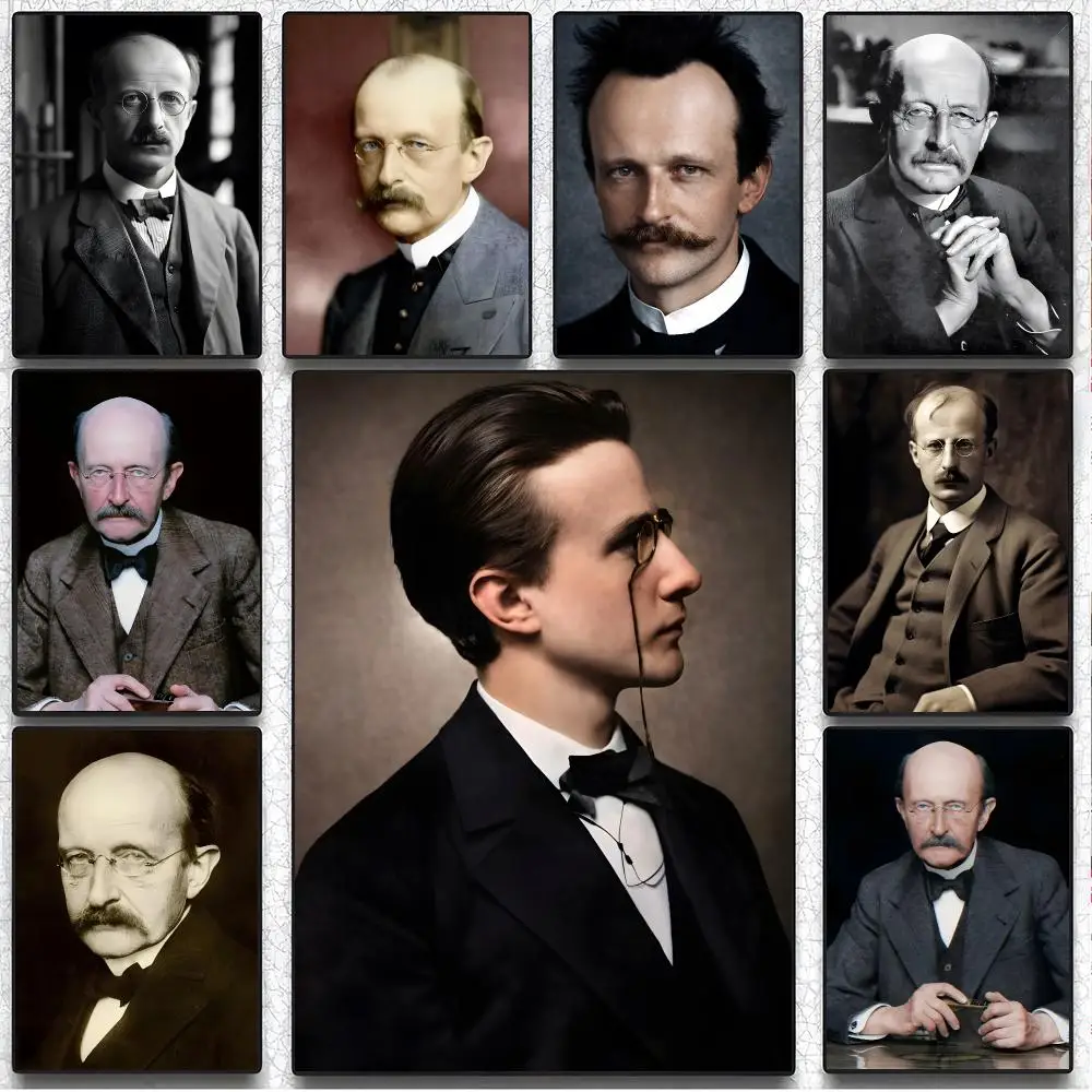 Brilliant Scientist M-Max Planck Poster Art Wall Decor Indoor Outdoor for Collectors