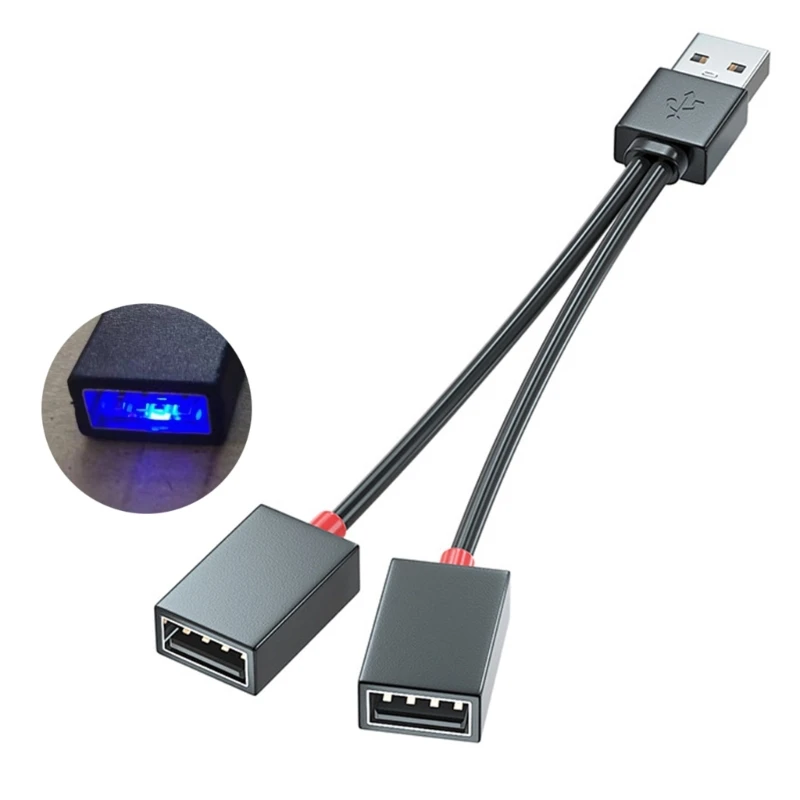 USB-кабель OTG 2 в 1, USB-разветвитель с двумя выходами, кабель для быстрой зарядки для iPhone, Huawei, Samsung, Xiaomi, шнур для зарядного