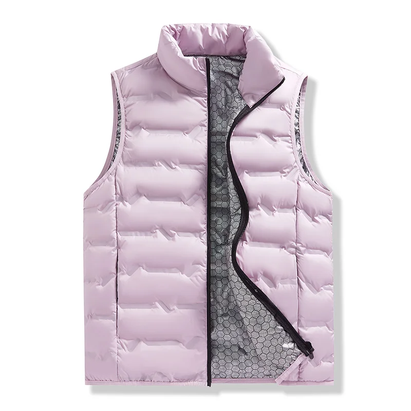 Nouveau femmes automne et hiver à la mode polyvalent 80% duvet de canard blanc gilet femme ample décontracté col montant gilet chaud