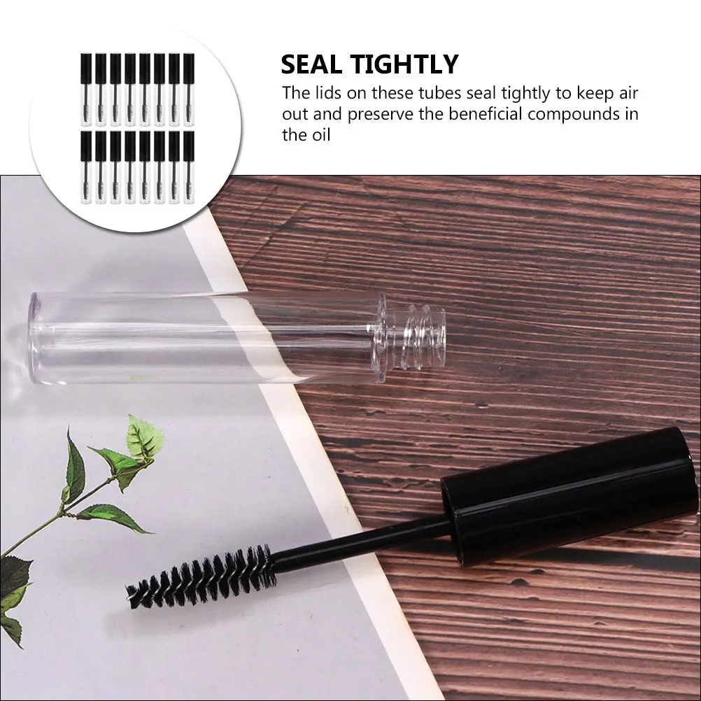 16 Stück Mascara-Tuben aus Kunststoff, Wimpernbürstenbehälter, auslaufsicher, leicht, kompakt, DIY-Leerflaschen für Rizinusöl, Wimpern