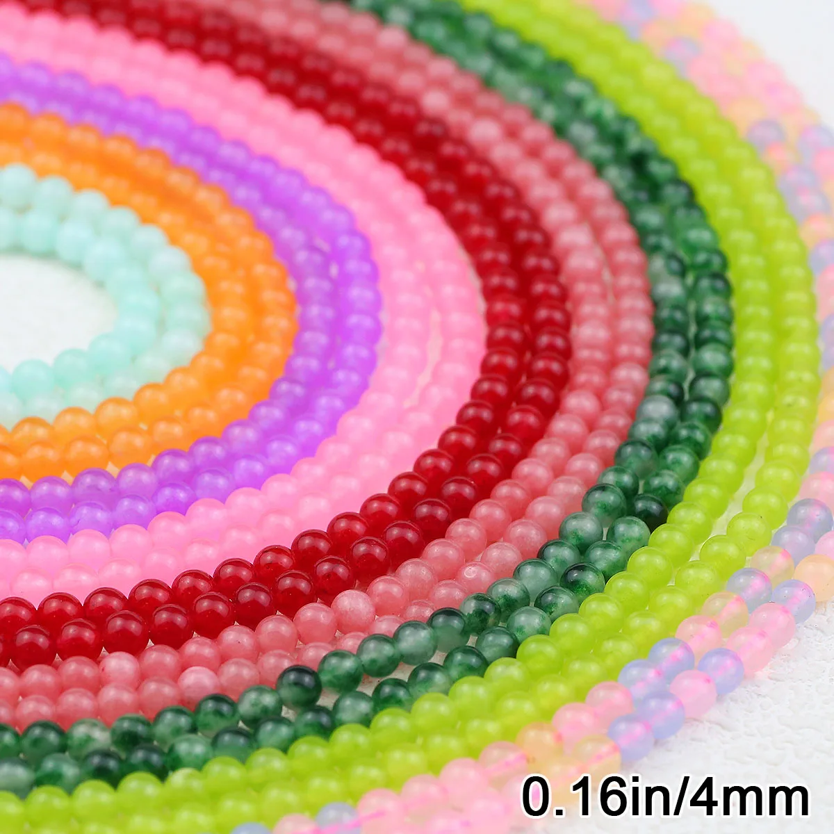 Natürliche Stein Perlen Runde Chalcedon Großhandel 4mm Jade Lose Spacer Perlen Für Schmuck Machen DIY Armbänder Halskette Zubehör