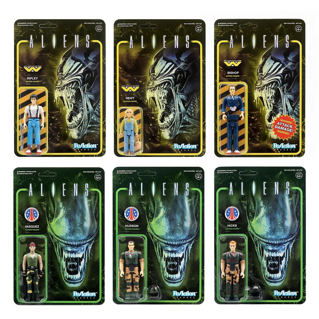 

SUPER7 Aliens Reaction Figure Bishop Newt Hicks Hudson Vasquez Movie Animation Toys Action Figure Model Collectibles Figurine