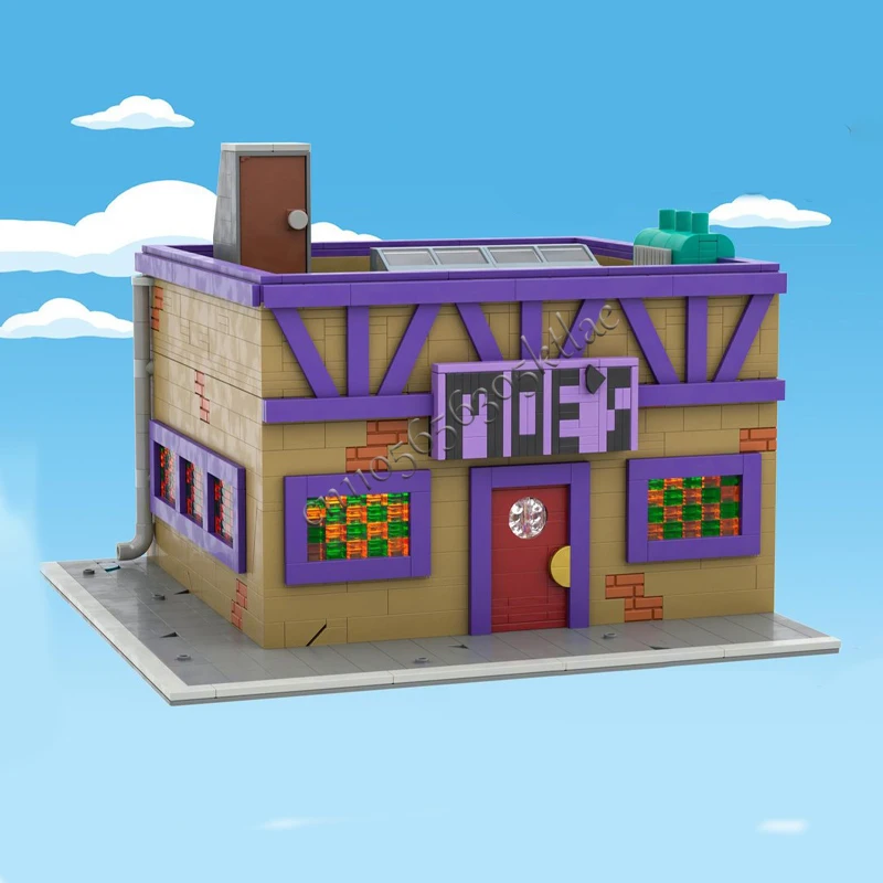 1736 pièces Simple ville rue scène personnaliser modulaire Moe's Tavern MOC bloc de construction modèle enfants éducation jouet cadeaux d'anniversaire