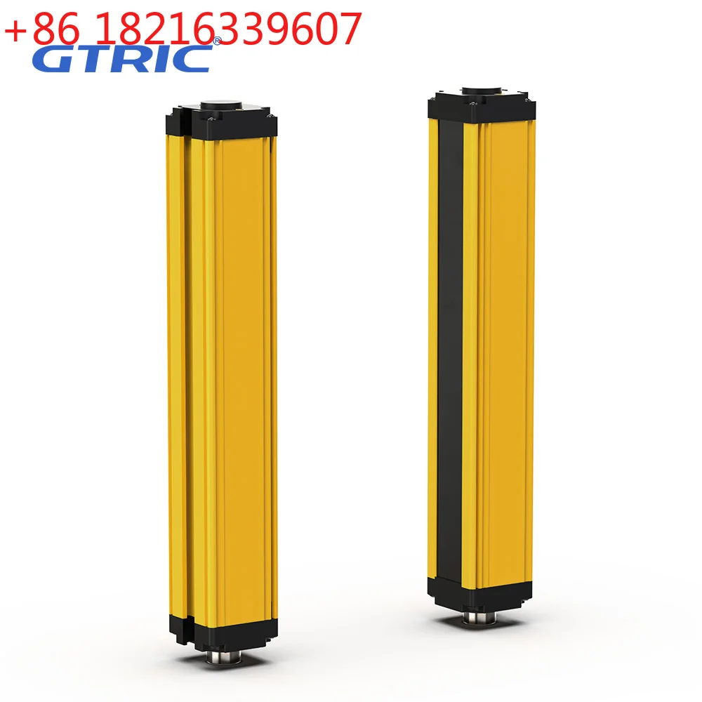 Safety Light Curtain Sensor 20mm Pitch Area Protection Device Industrial Infrared Grating Barrier NPN PNP Output 12-24V DC