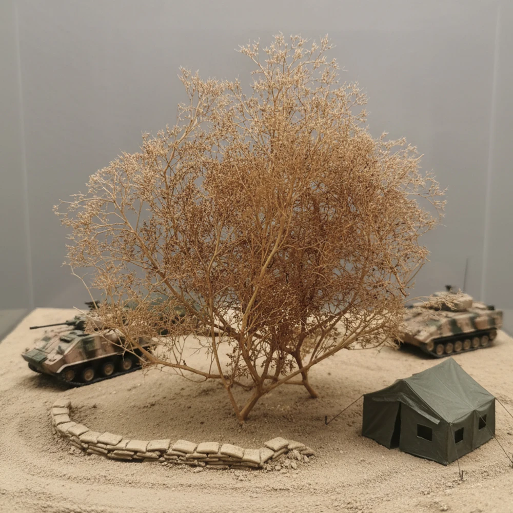 محاكاة العشب الجاف نموذج تشينوبوديوم أشجار الأرستاتوم بوش لطاولة الرمل HO العسكرية المناورات قطار السكك الحديدية المشهد 1 صندوق #2