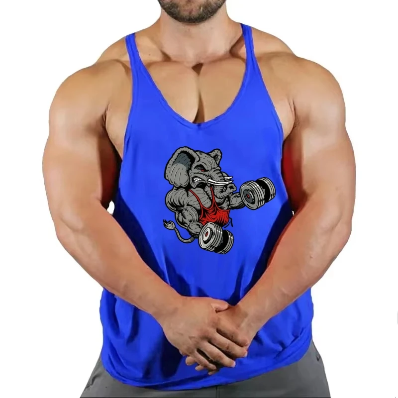 Men's Cotton Gym Stringer Singlets, Athletic Cut Y-Back Sleeveless Tank Top for Bodybuilding & Muscle Sculpting Training