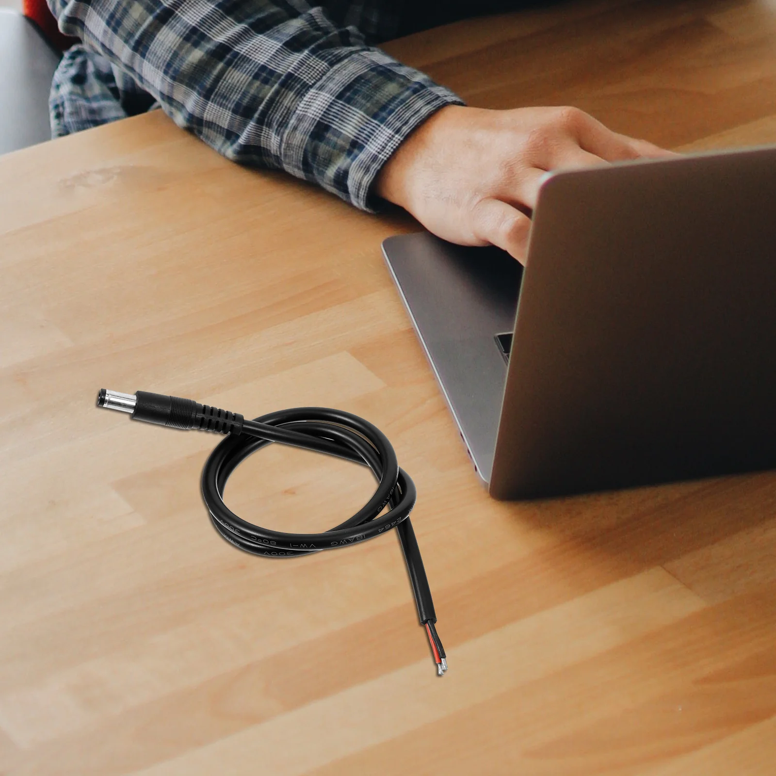 

2pcs Dc Pigtail Barrel Plug 5.5X2.1Mm Cable For Security Camera Power Cord Replacement Open End Power Supply Cord Male Plug To