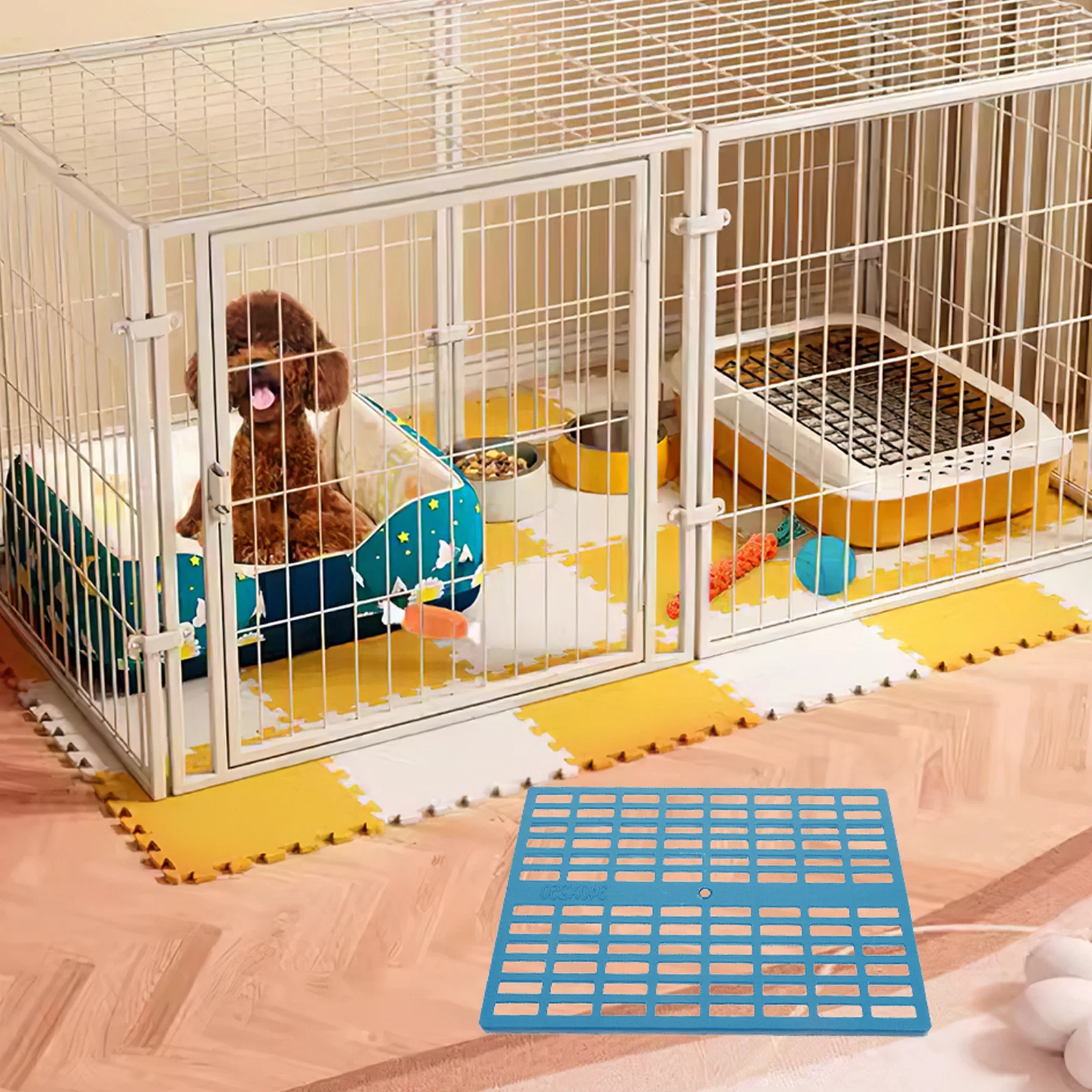

3pcs Pet Cage Floor Mats For Rabbit Guinea Pig Hamster Reusable Plastic Bunny Foot Pads Wear-Resistant Small Animal Cage Mat