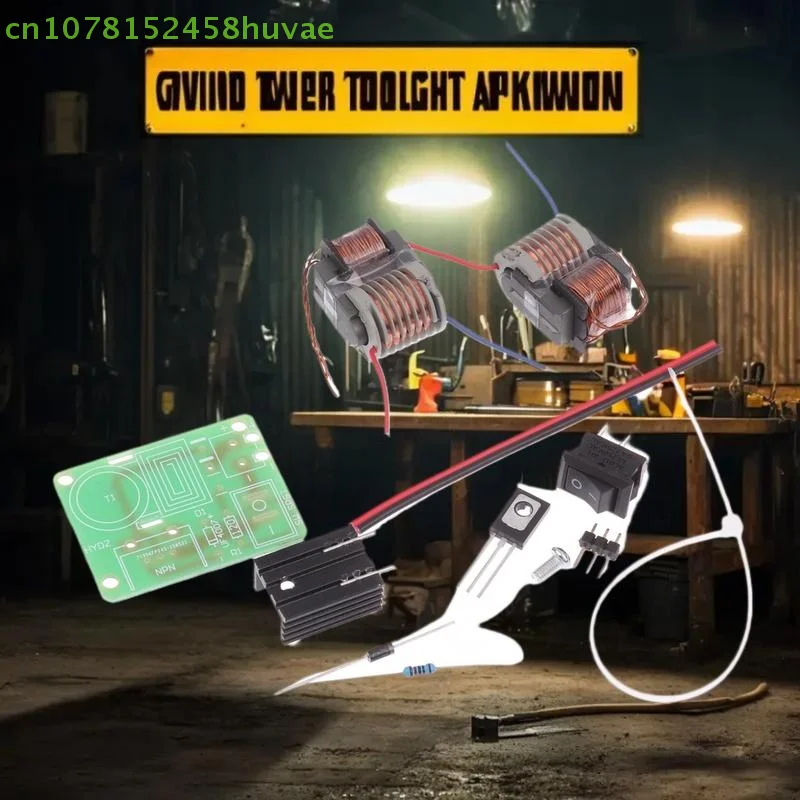 1 Set U Core Transformer Suite 15KV High Frequency DC High Voltage Arc Ignition Generator Inverter Boost Step Up 18650 DIY Kit