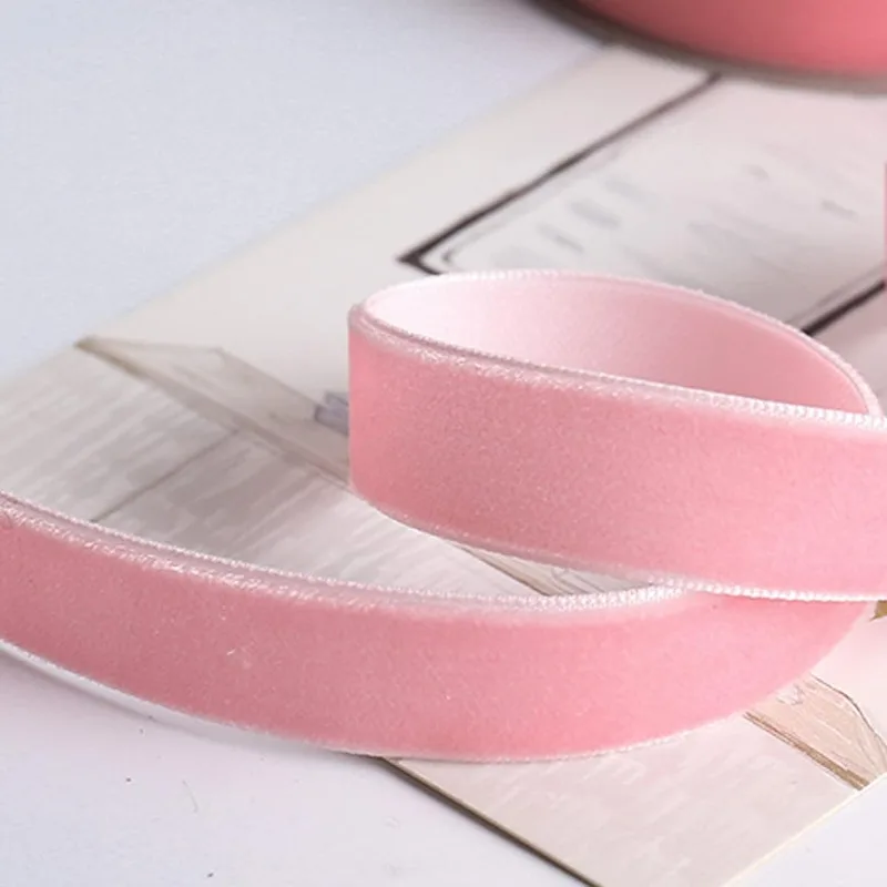 50 Yards Lavender Blush Single Face Velvet Ribbon for Christmas Wedding Wrapping Crafts Decoration Favors