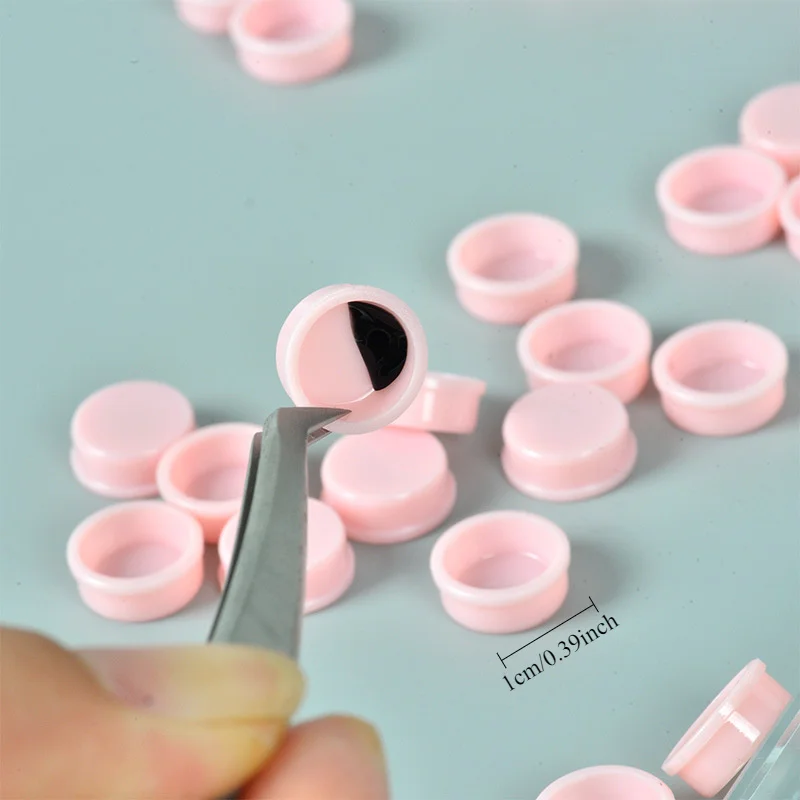 100PCS Lash Extension Glue Drip Cups, Meticulously Crafted Eyelash Tool Tabletop Adhesive Drip Cups, Delay Cups