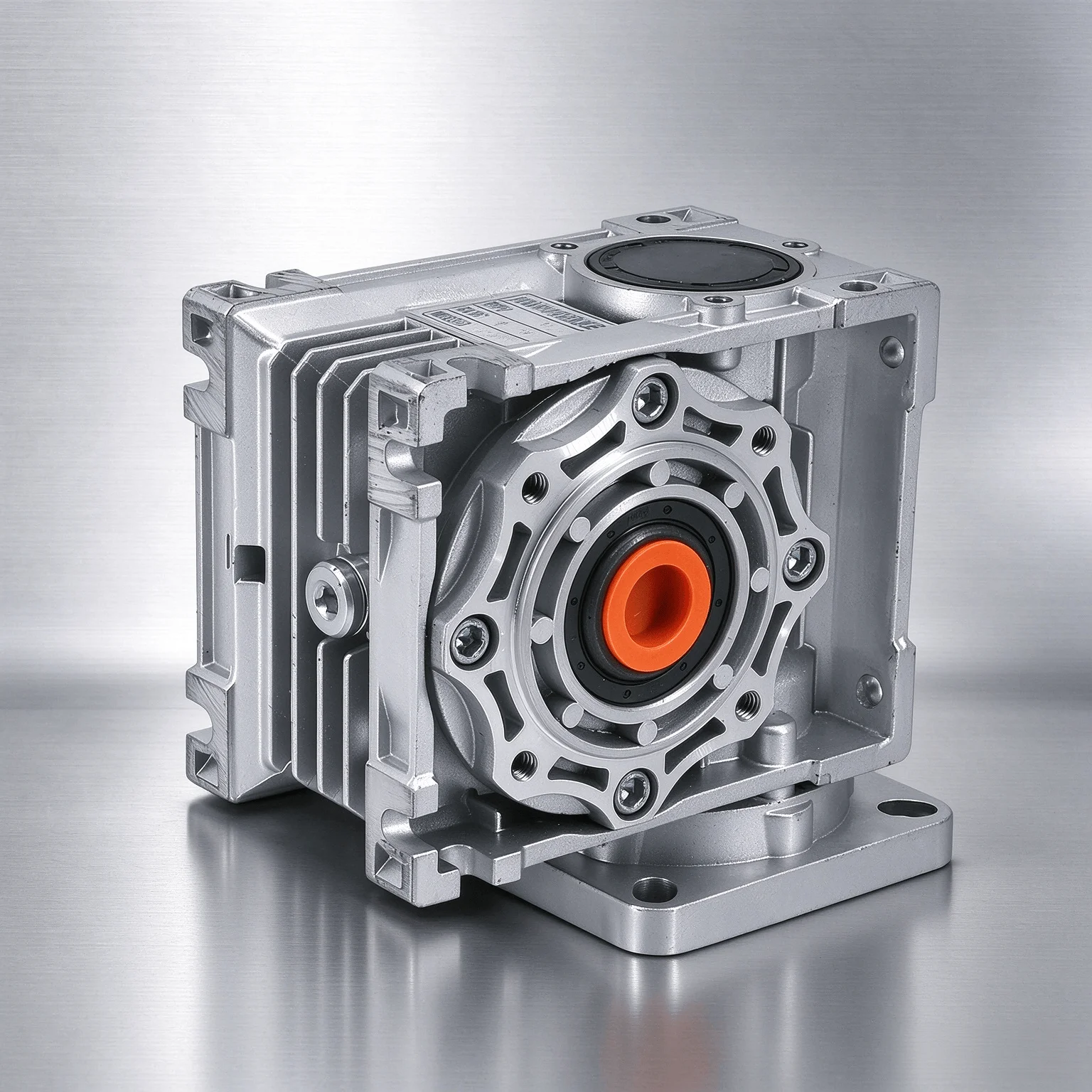 NMRV030 High Torque Worm Gear Reducer, Ratio 5:1~80:1, Input 11mm Output 14mm, 57mm/90mm Flange for NEMA23 NEMA34 DC Motor