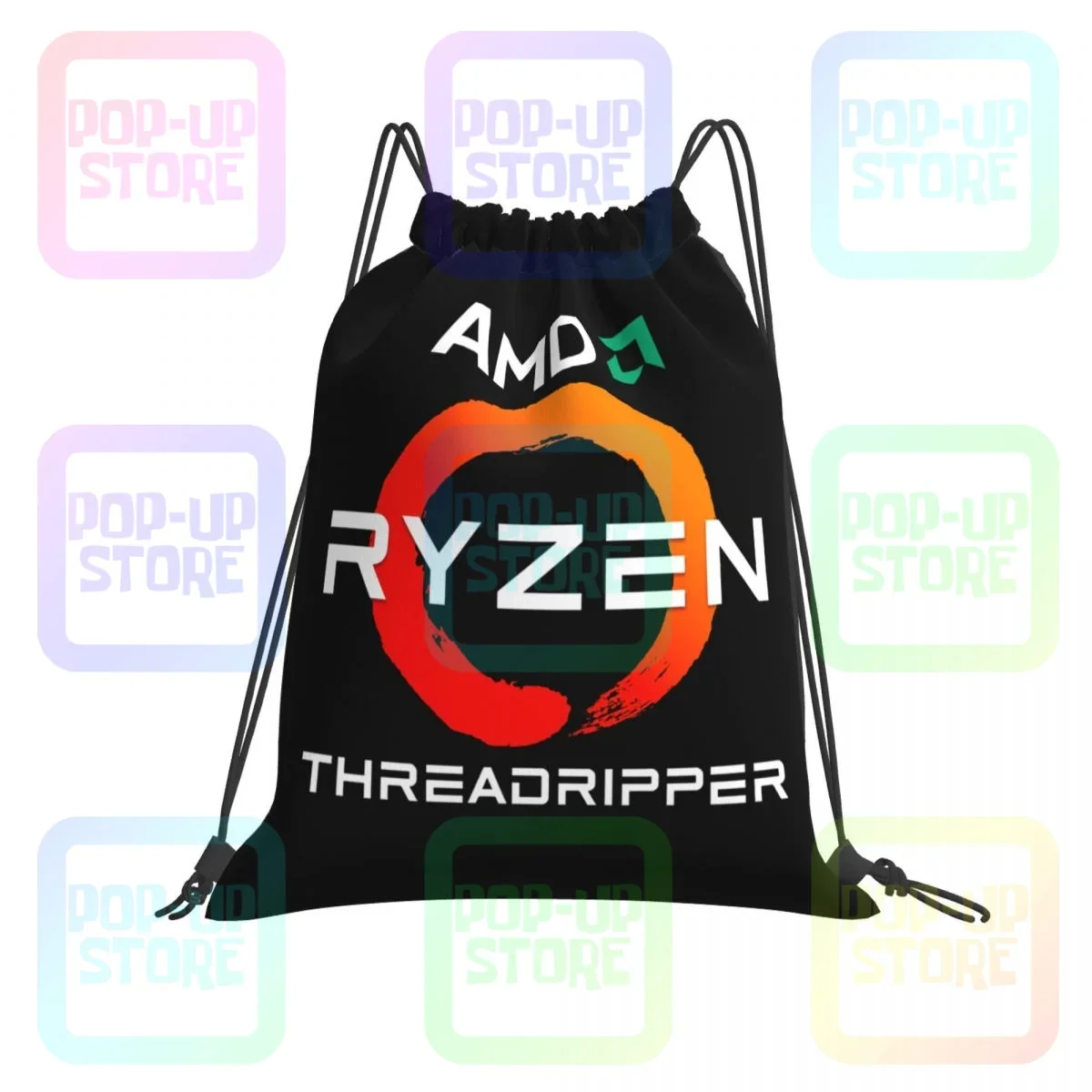 Amd Ryzen Threadripper Processors Drawstring Bags Gym Bag Newest Swimming Gym Tote Bag Multi-function