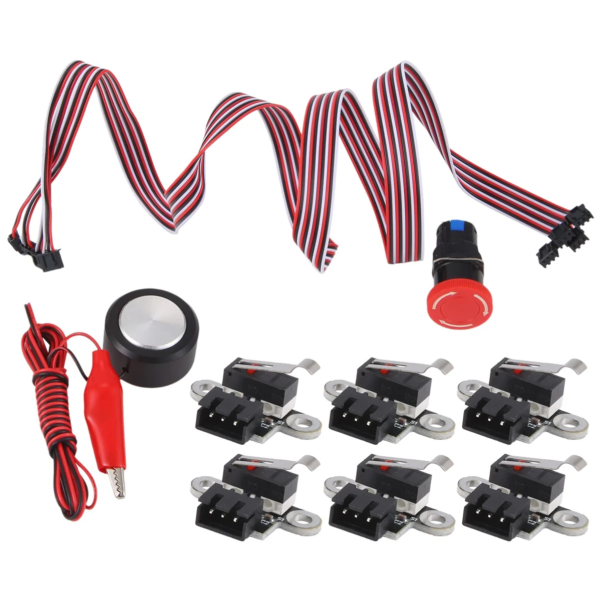 AA91 Essential Accessories Kit for CNC Machine 3018PROVe,Emergency Stop,Z-Axis Tool Setting Touch Probe, Micro-Switches