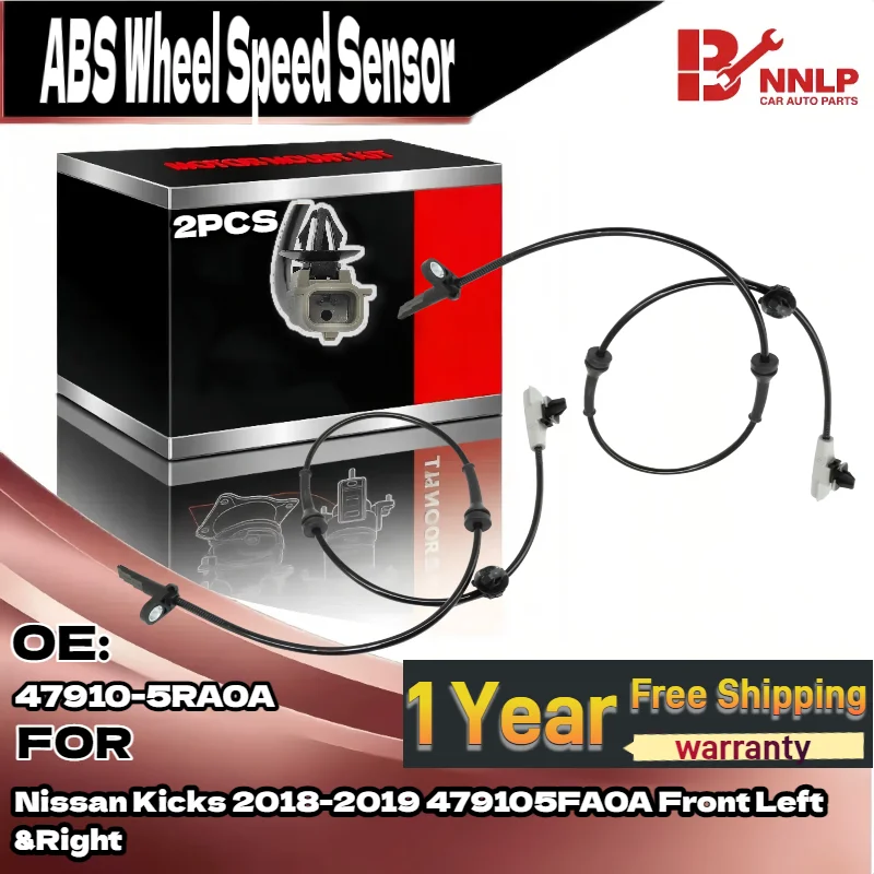 

Для 2xпереднего левого и правого датчика скорости колеса ABS для Nissan Kicks 2018-2019 479105FA0A