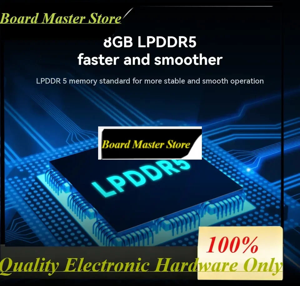 BoMaSOrange Pi 5 Pro 8GB Ram + 64 GB EMMC Module + Power Supply RK3588S LPDDR5 Single Board Computer Wifi5.0-BT5 Development Boa