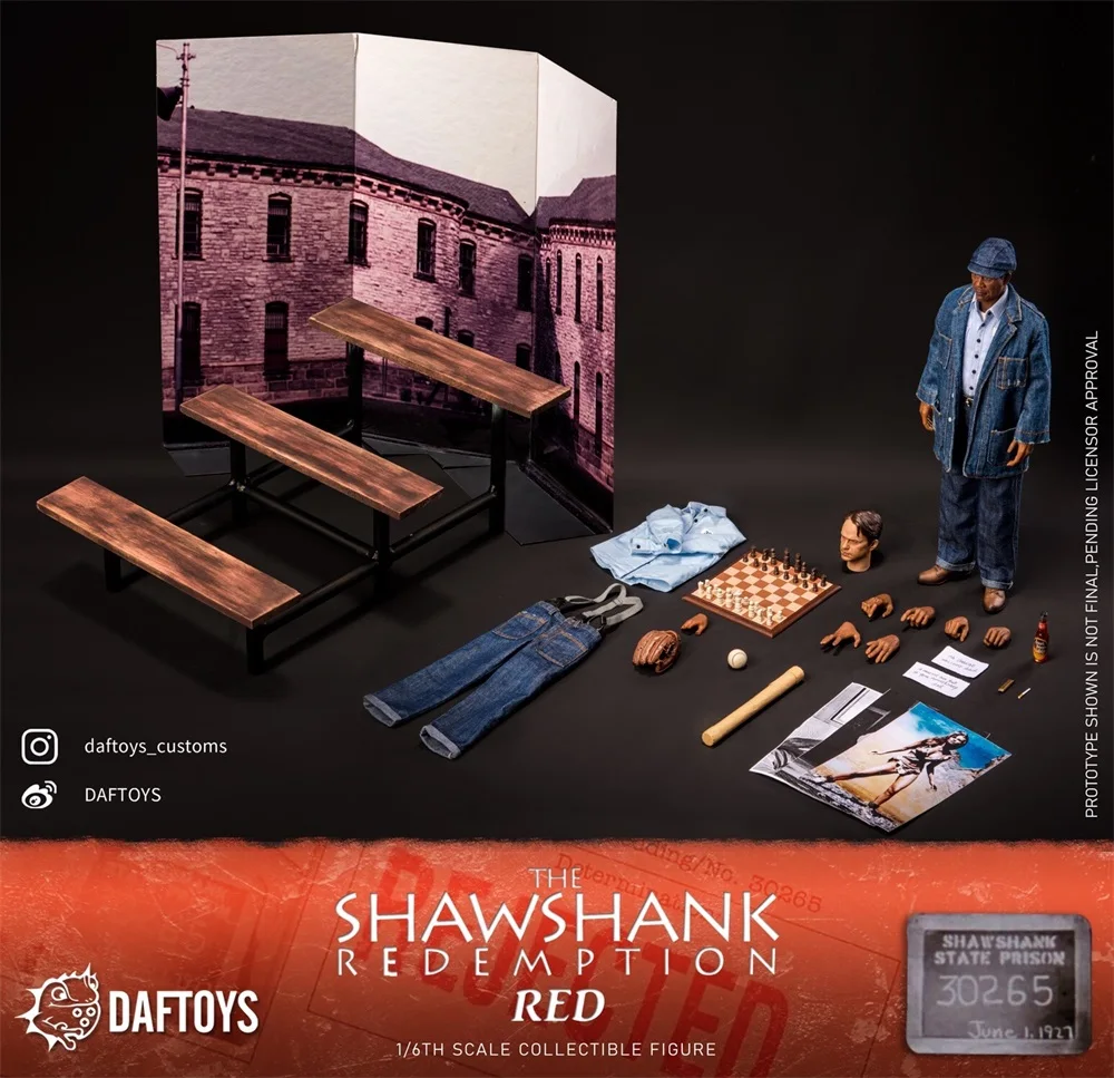 

1/6 DAFTOYS F020 Movie The Shawshank Of Redemptio Retailer Ellis Poder Ryder Morgan Freeman Set Moveable Model For Fans Collect