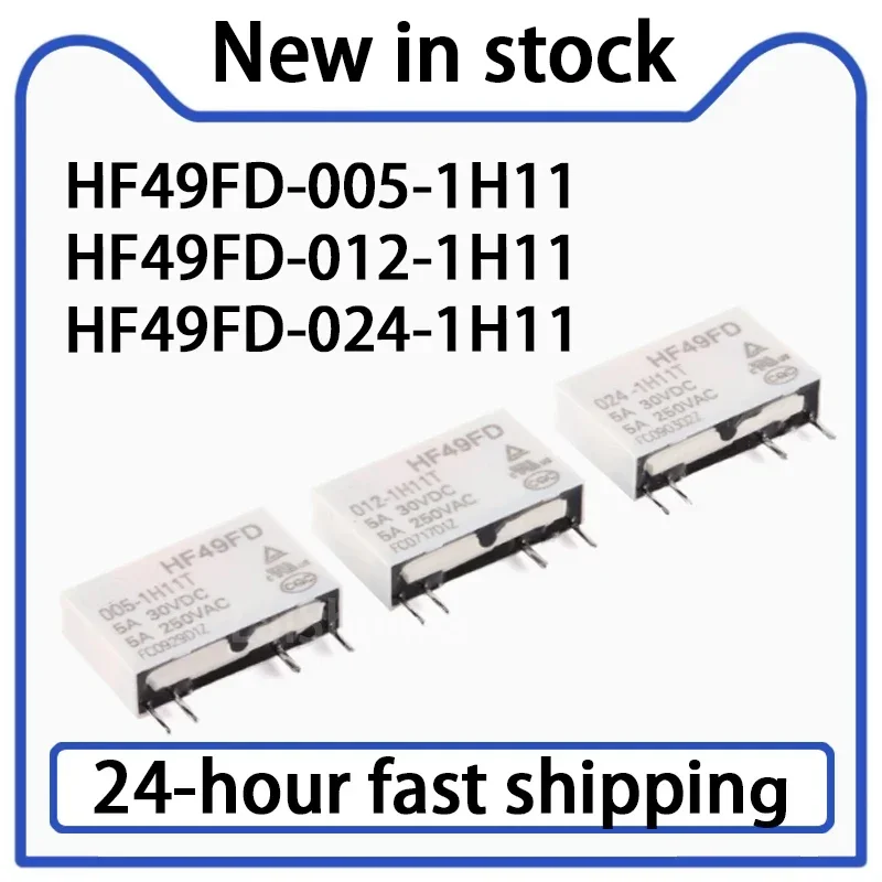 10PCS Relay HF49FD-005 012 024-1H11 1 Set Normally Open 5A 4-pin Stock