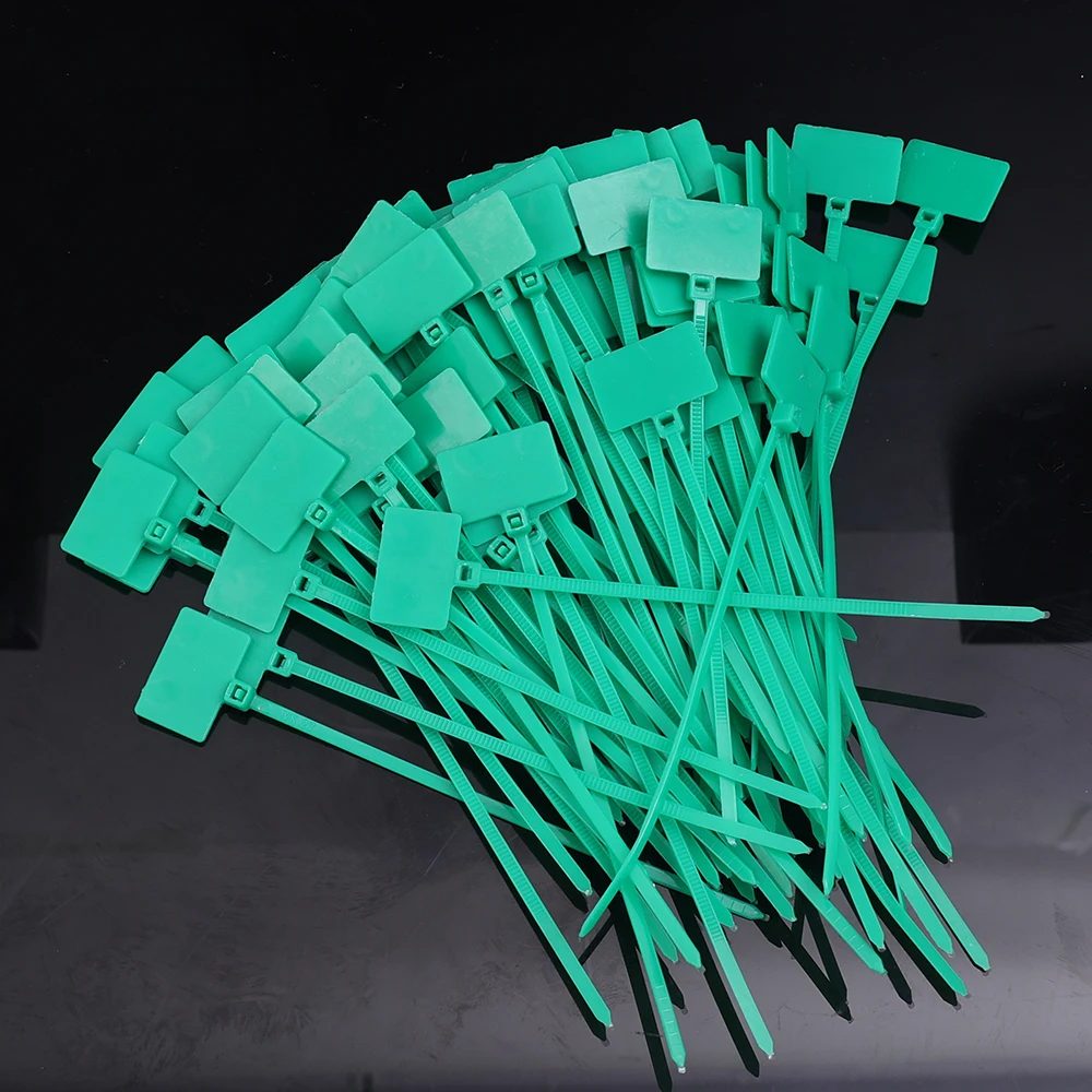 500–100 Stück Kabeletiketten, Nylon-Kabelbinder-Tag für Kabelmanagement, bunt, wasserdicht, Schlaufenbinder, Markierungen, selbstsichernder Reißverschluss