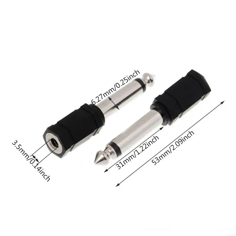 U75C 3 PCS 6,35mm 1/4 "phích cắm đơn sắc đến 1/8"