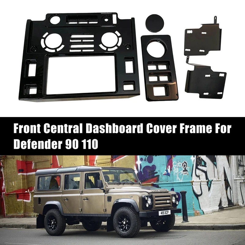 2Din Car Center Console Dash Board Nav Head Unit For Land Rover Defender 90 110 Front Central Dashboard Cover Frame