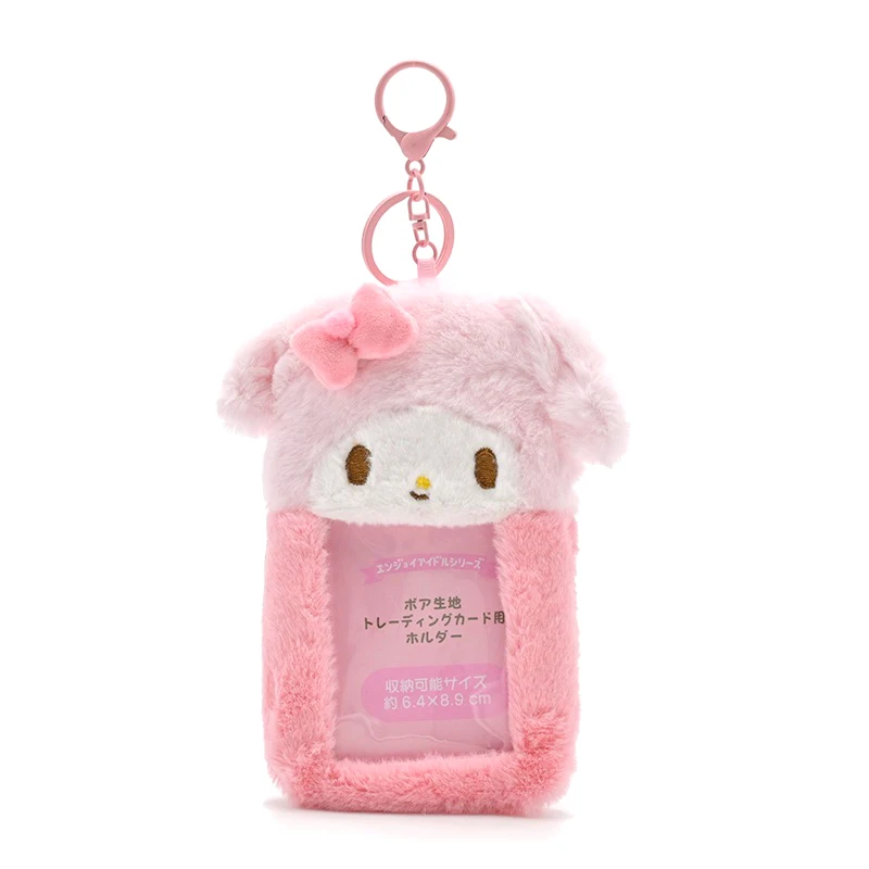 1Pc Anime Sanrio Figure Keychain Kuromi Hello Kitty Plush ID Card Card Holder Photo Album Bag Pendant Keyring For Kid Gift